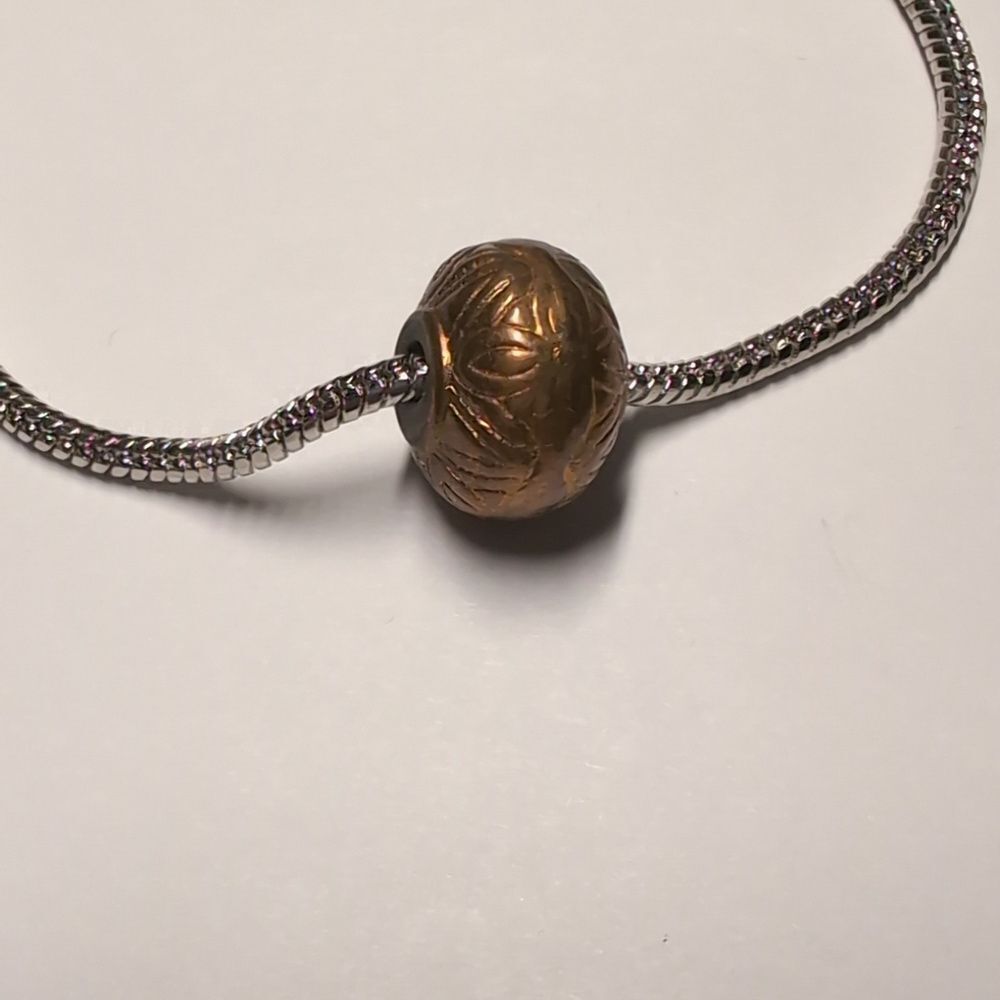 Gold Charm for Pandora Style Bracelet:#note that each has smaller opening (7mm),
